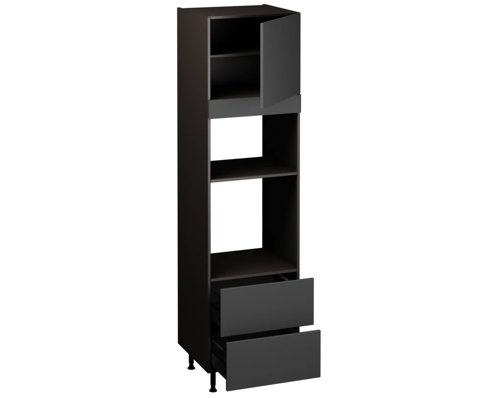 Single Oven Microwave with Drawers (2150 x 600)