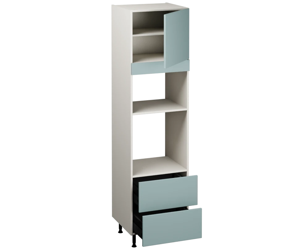 Single Oven Microwave with Drawers (2150 x 600)