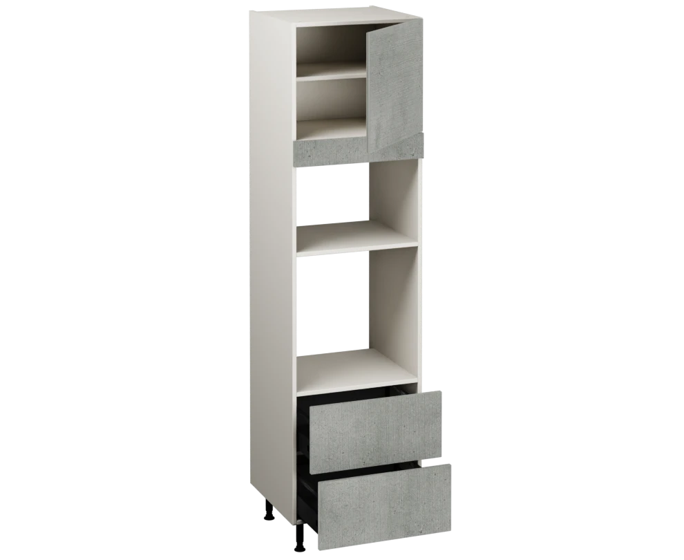 Single Oven Microwave with Drawers (2150 x 600)