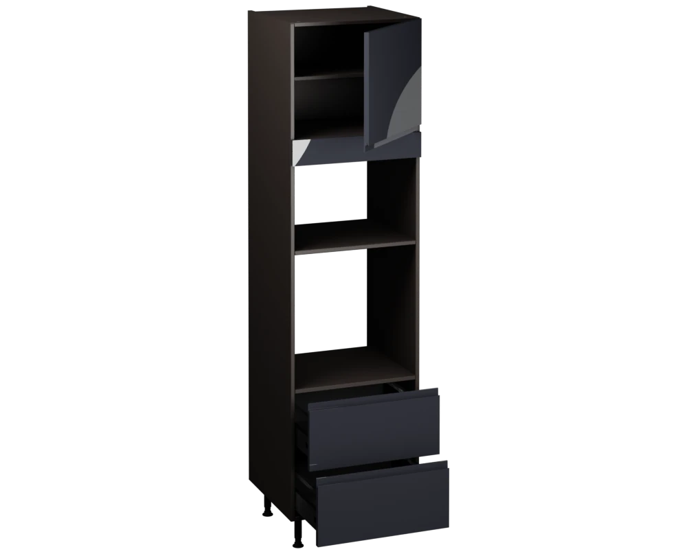 Single Oven Microwave with Drawers (2150 x 600)
