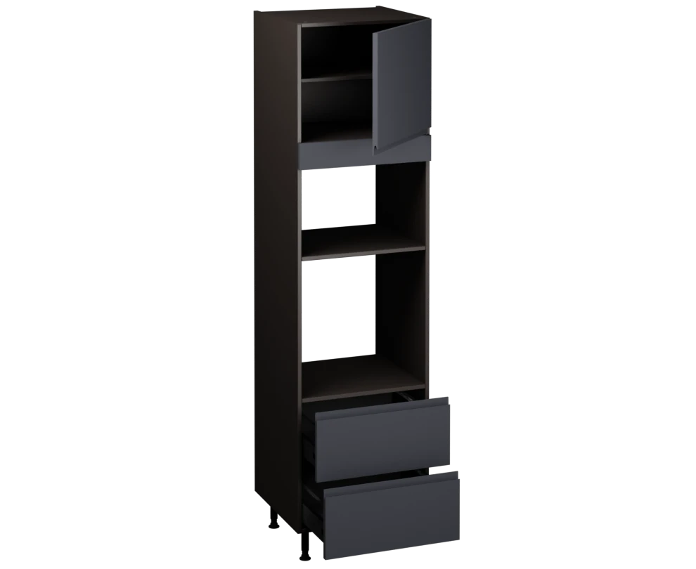 Single Oven Microwave with Drawers (2150 x 600)