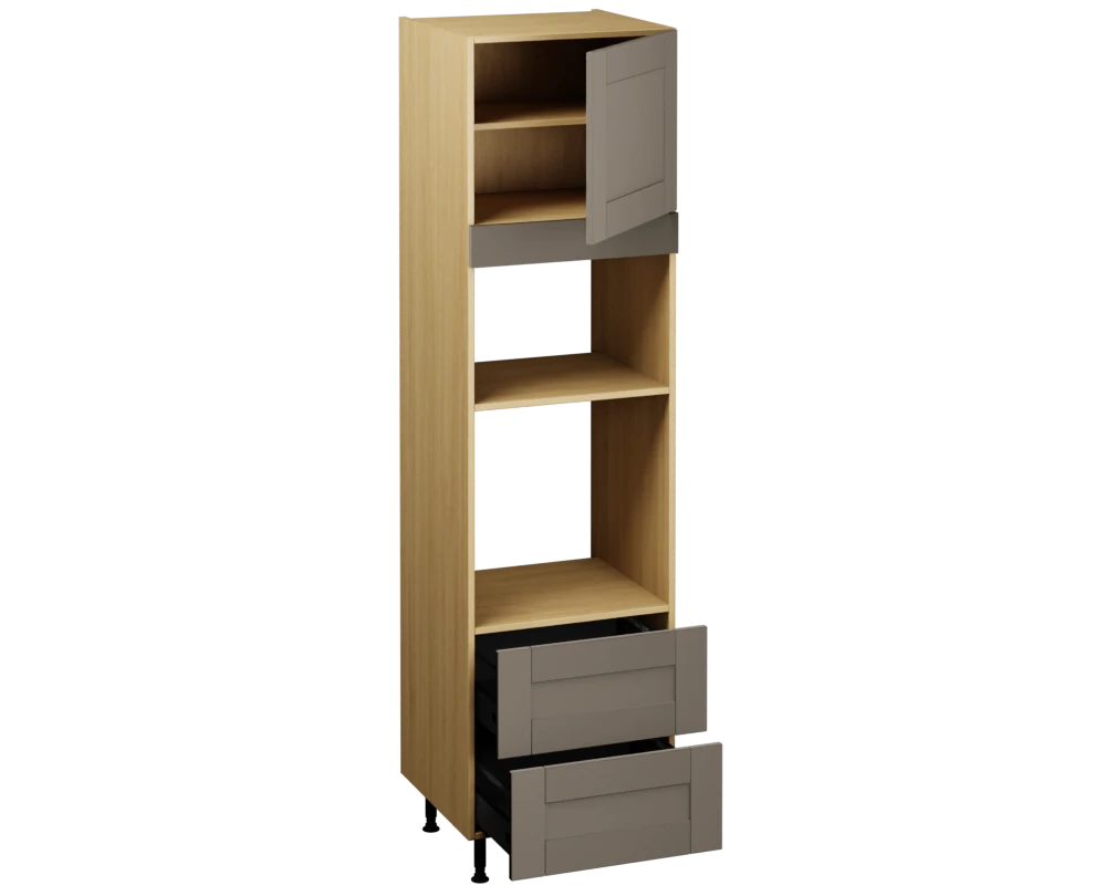 Single Oven Microwave with Drawers (2150 x 600)