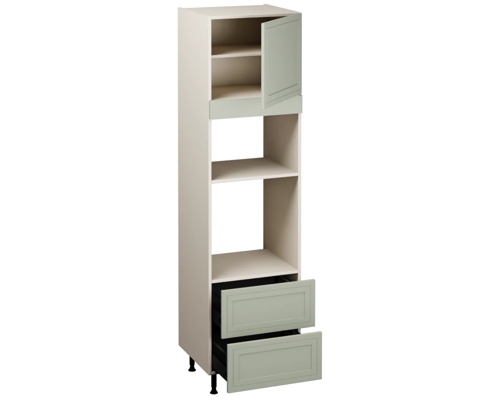 Single Oven Microwave with Drawers (2150 x 600)