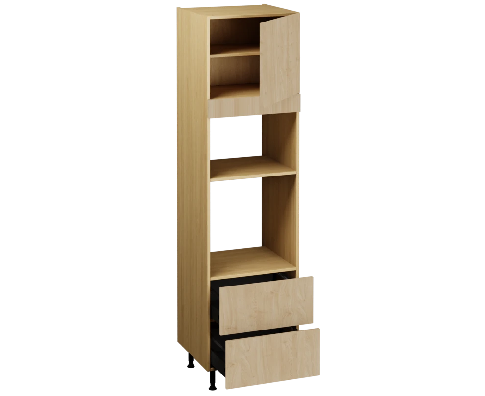 Single Oven Microwave with Drawers (2150 x 600)