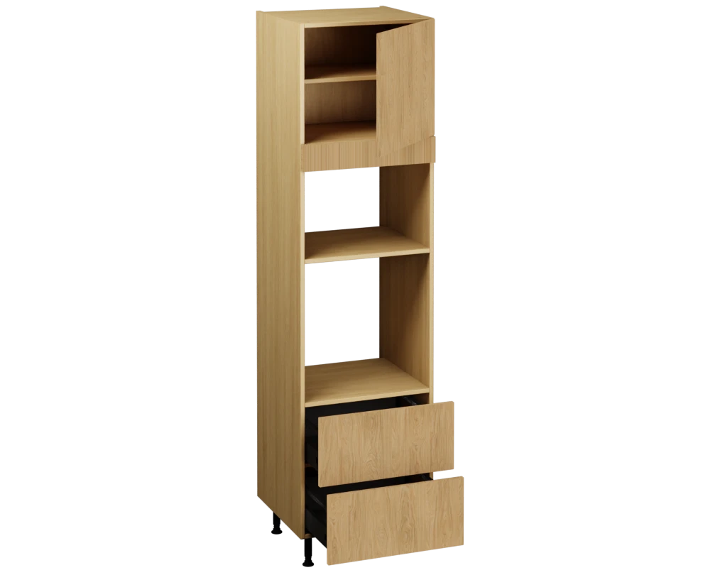 Single Oven Microwave with Drawers (2150 x 600)
