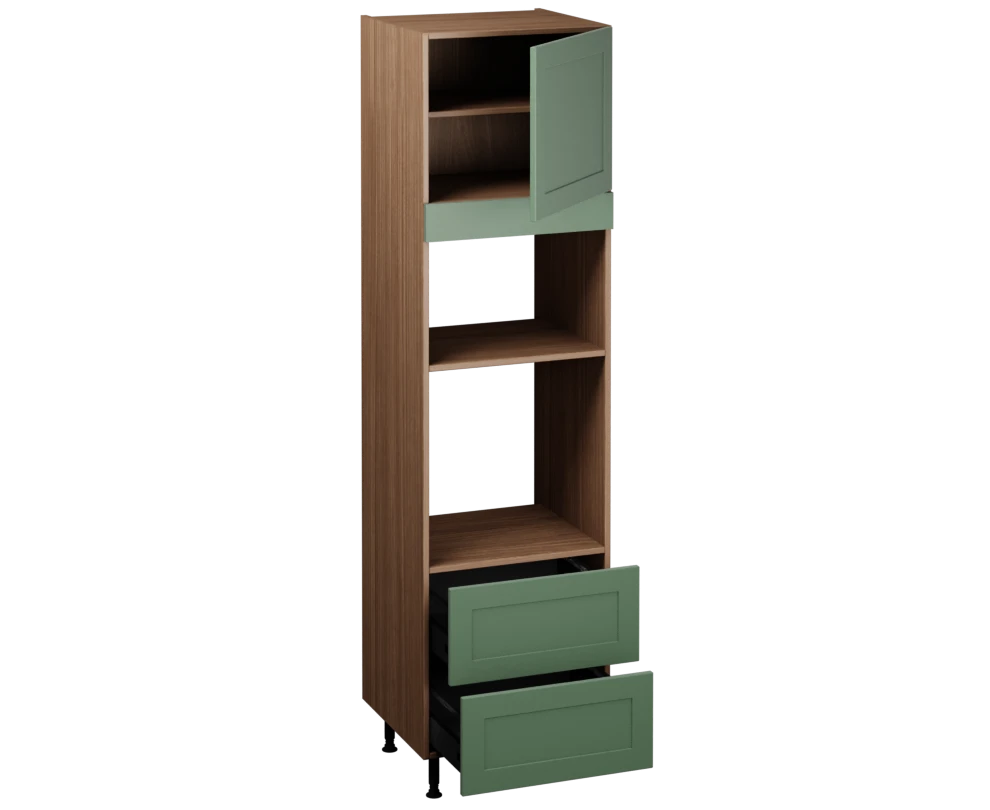Single Oven Microwave with Drawers (2150 x 600)