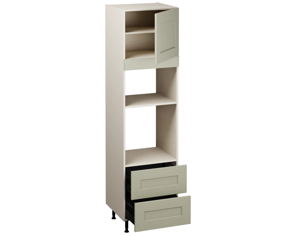 Single Oven Microwave with Drawers (2150 x 600)
