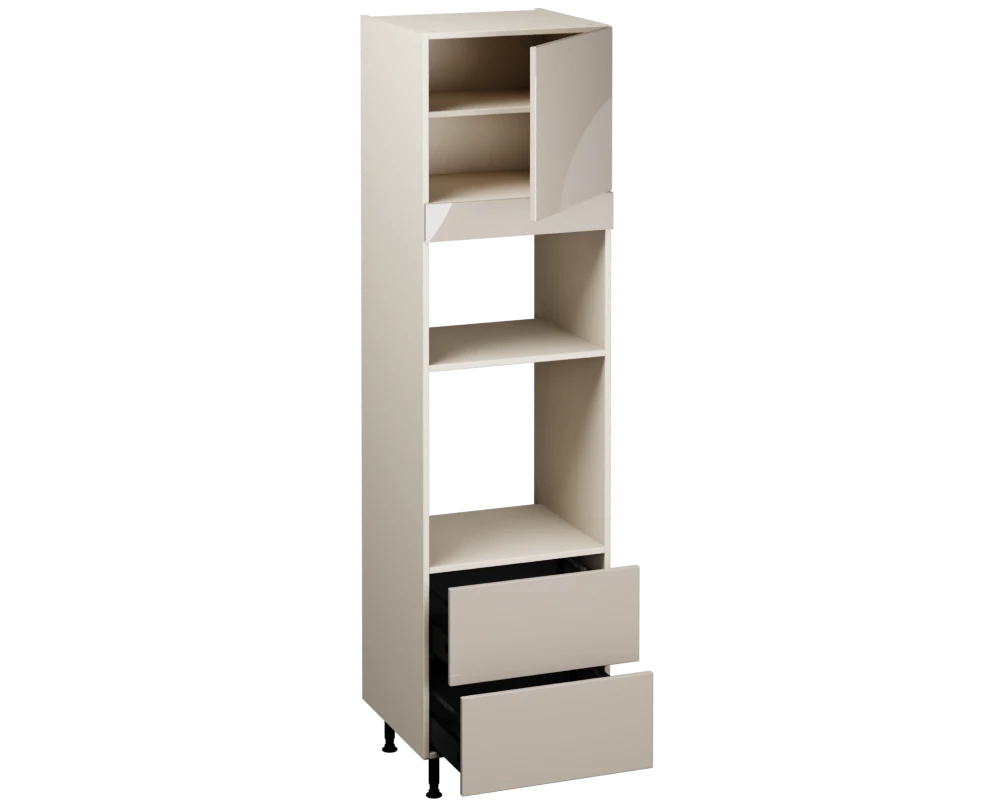 Single Oven Microwave with Drawers (2150 x 600)