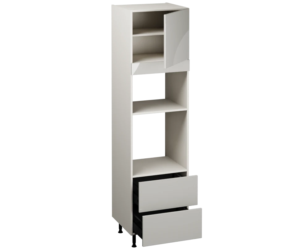 Single Oven Microwave with Drawers (2150 x 600)