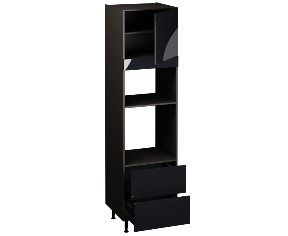 Single Oven Microwave with Drawers (2150 x 600)