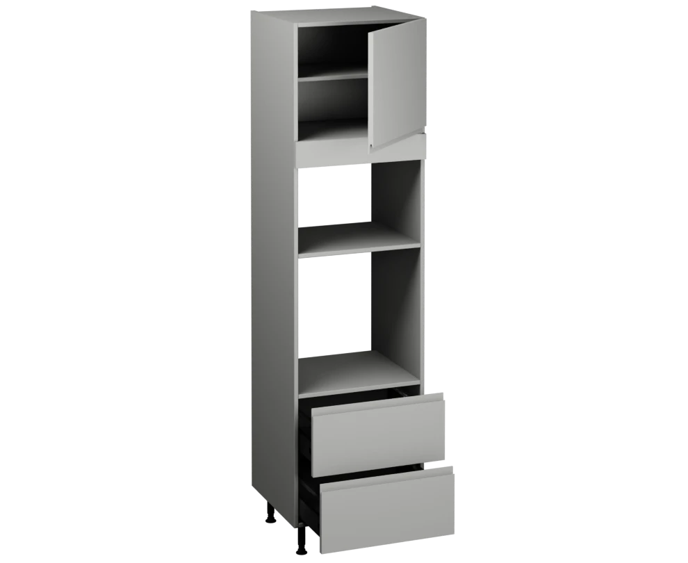 Single Oven Microwave with Drawers (2150 x 600)