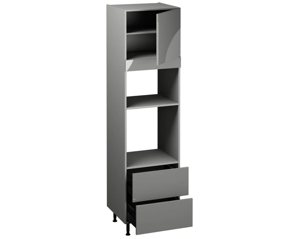 Single Oven Microwave with Drawers (2150 x 600)