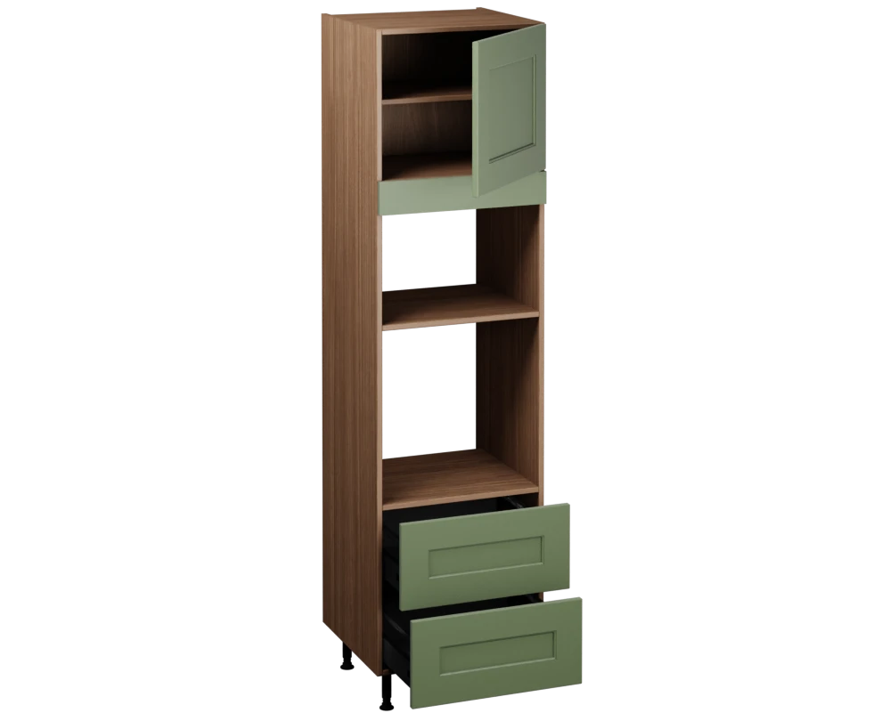 Single Oven Microwave with Drawers (2150 x 600)