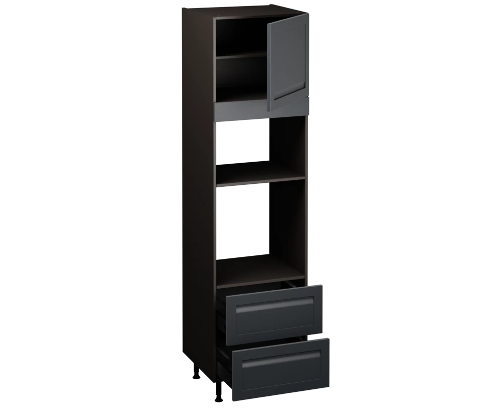 Single Oven Microwave with Drawers (2150 x 600)