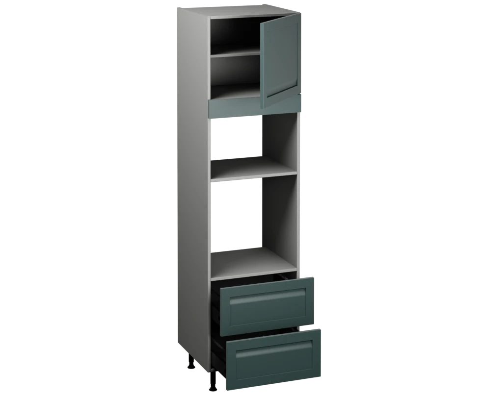 Single Oven Microwave with Drawers (2150 x 600)