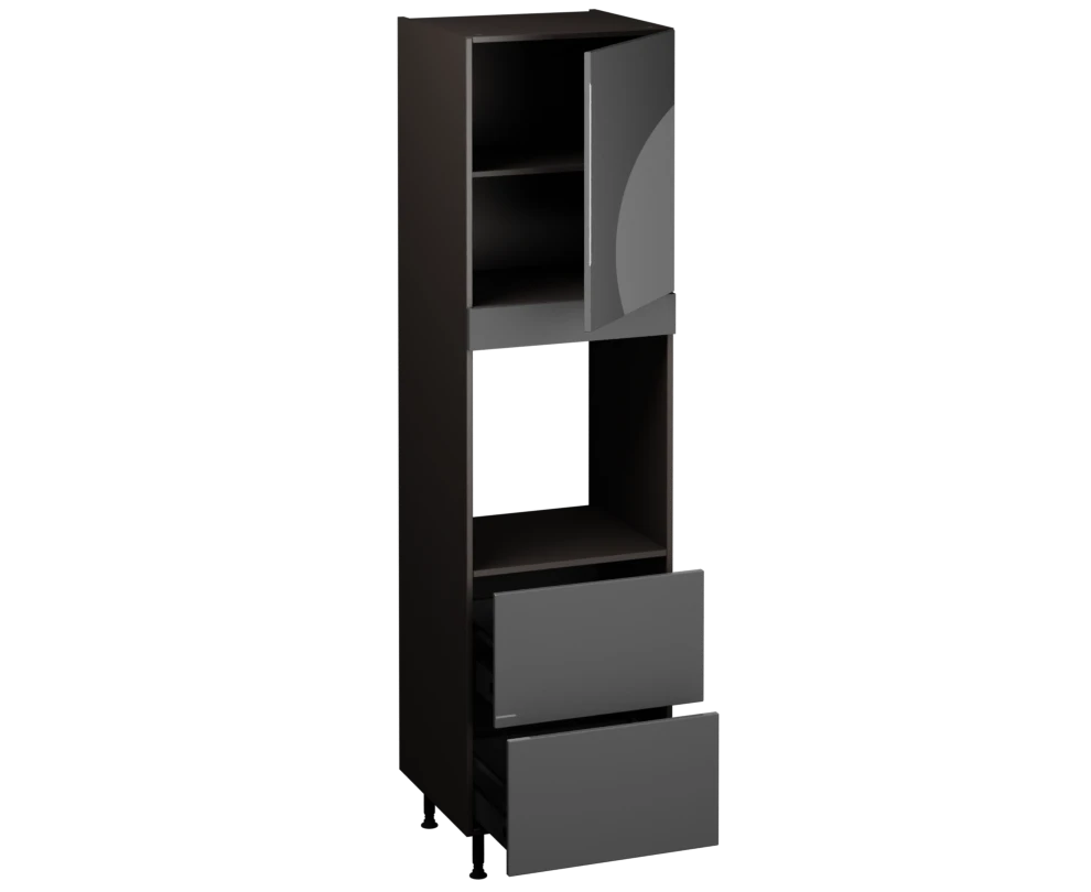 Single Oven Unit with Drawers (2150 x 600)