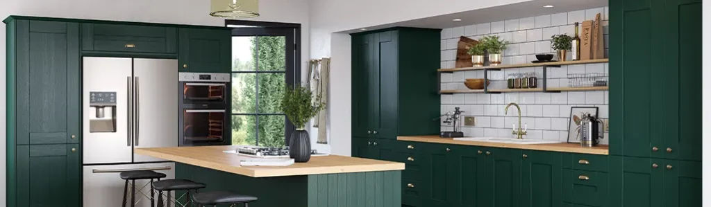 Dark Green Cartmel Kitchen Units