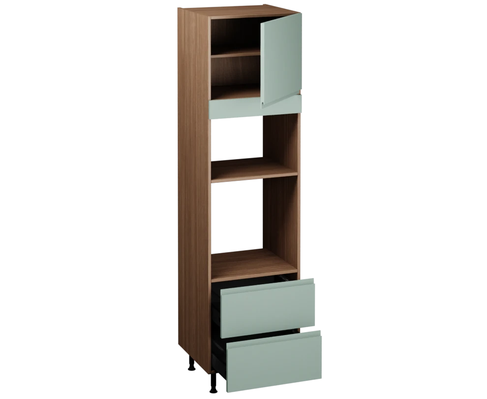 Single Oven Microwave with Drawers (2150 x 600)