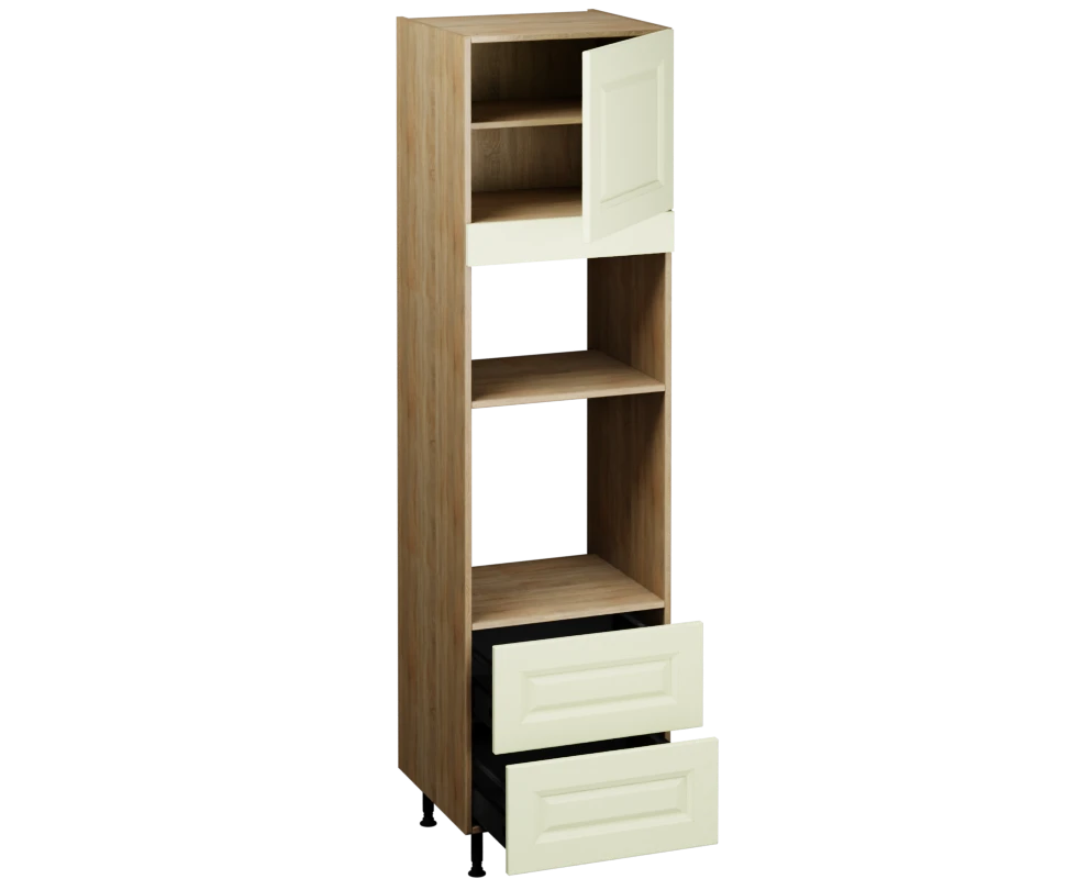 Single Oven Microwave with Drawers (2150 x 600)