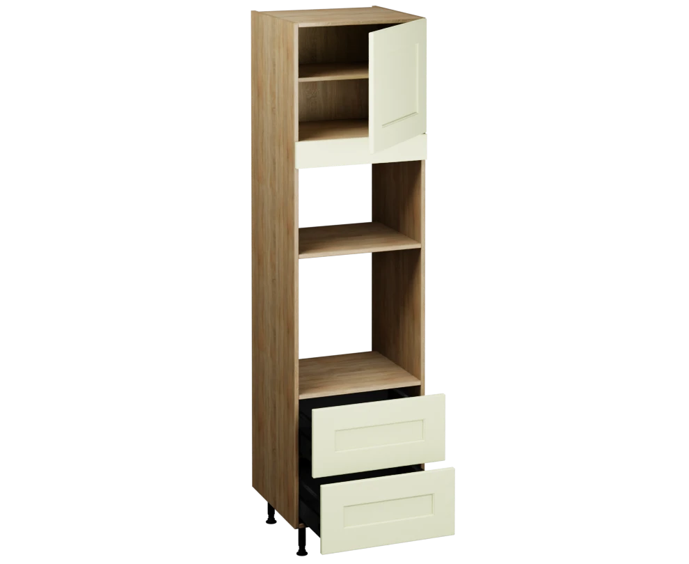 Single Oven Microwave with Drawers (2150 x 600)