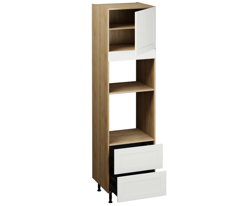 Single Oven Microwave with Drawers (2150 x 600)