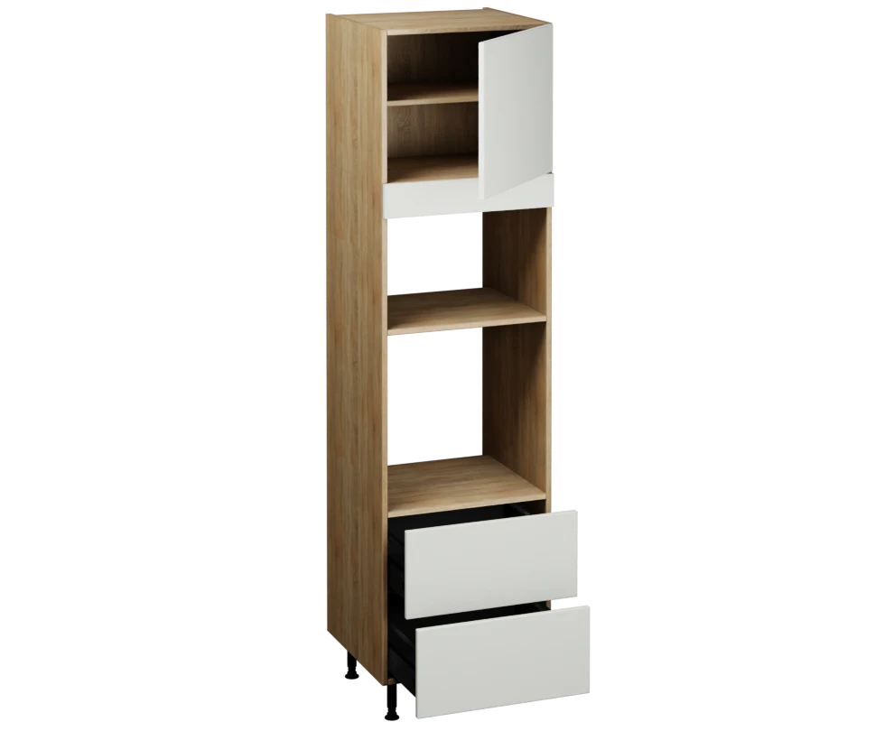 Single Oven Microwave with Drawers (2150 x 600)