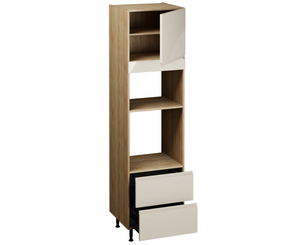 Single Oven Microwave with Drawers (2150 x 600)