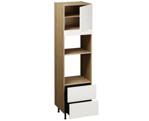 Single Oven Microwave with Drawers (2150 x 600)