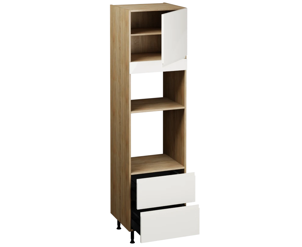 Single Oven Microwave with Drawers (2150 x 600)