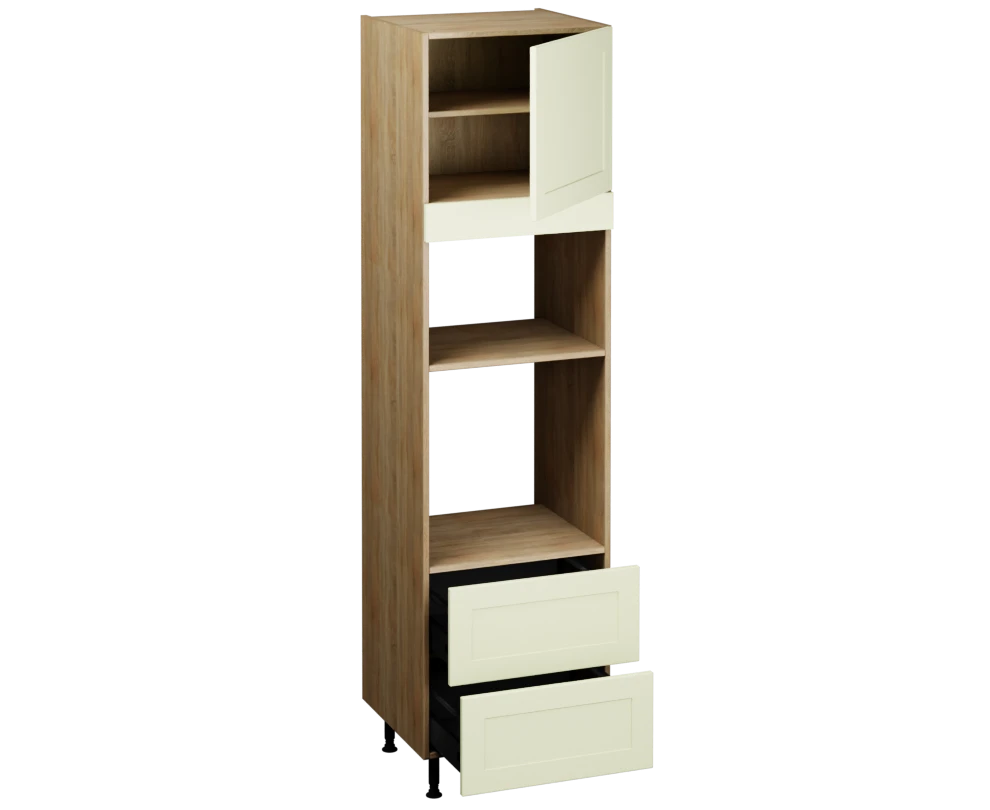 Single Oven Microwave with Drawers (2150 x 600)