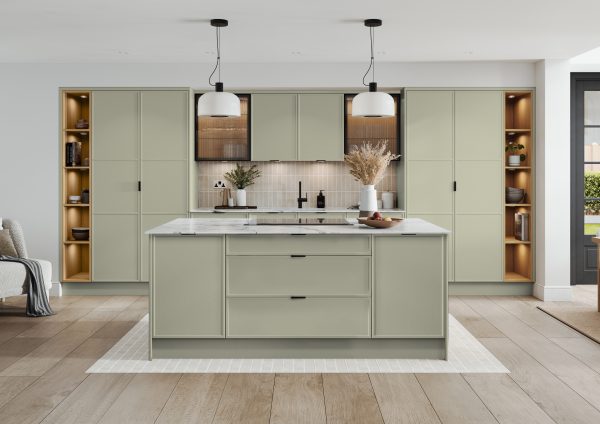 Regent Sage Green Painted Kitchen Doors