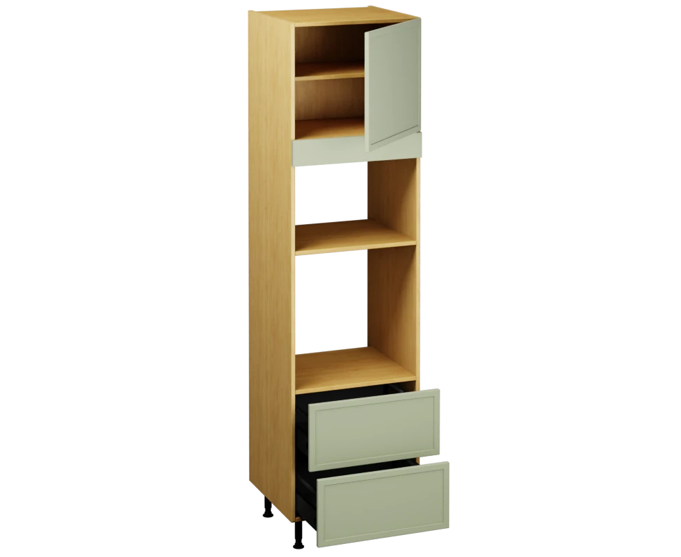 Single Oven Microwave with Drawers (2150 x 600)