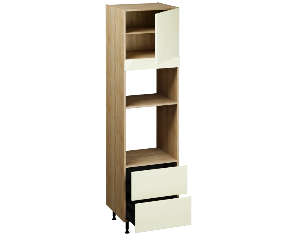 Single Oven Microwave with Drawers (2150 x 600)